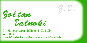 zoltan dalnoki business card