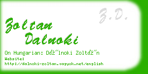 zoltan dalnoki business card